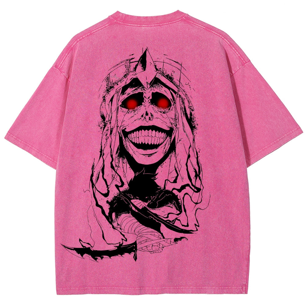 solo leveling Unisex Fit Washed T-Shirt 2502004303