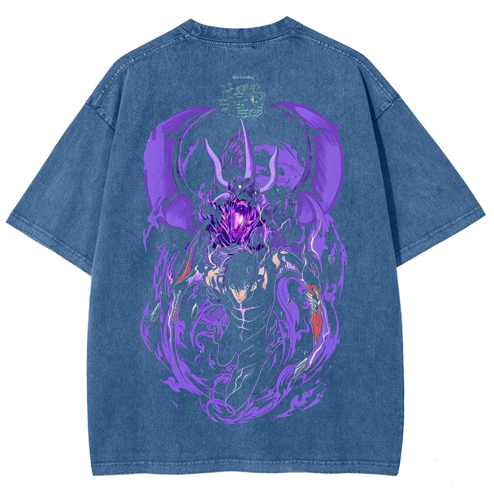 solo leveling Unisex Fit Washed T-Shirt 2502007467