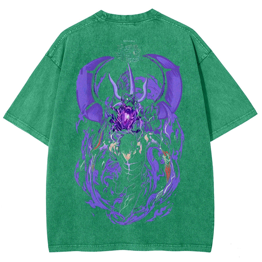 solo leveling Unisex Fit Washed T-Shirt 2502007467