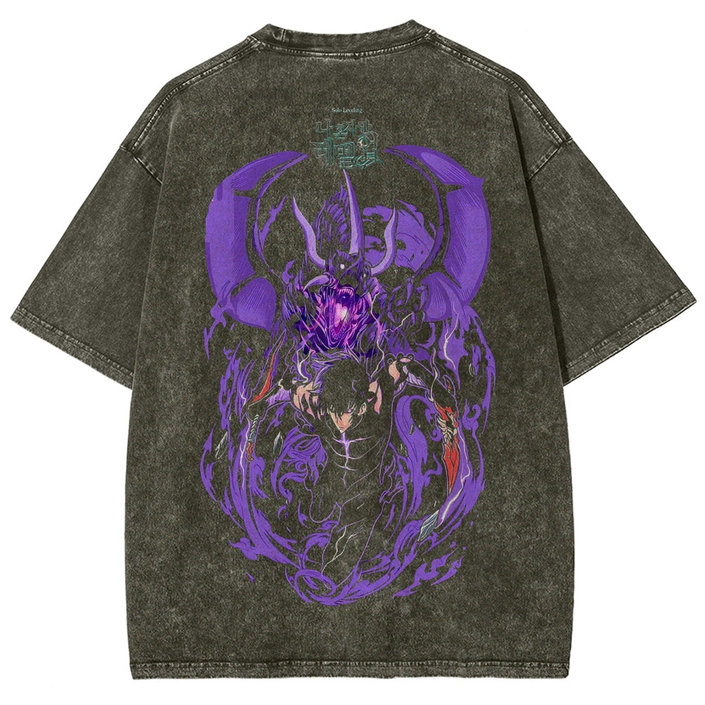 solo leveling Unisex Fit Washed T-Shirt 2502007467