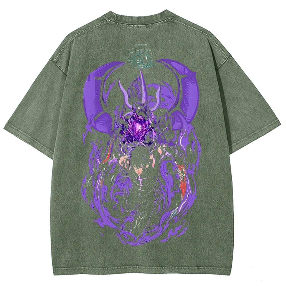 solo leveling Unisex Fit Washed T-Shirt 2502007467
