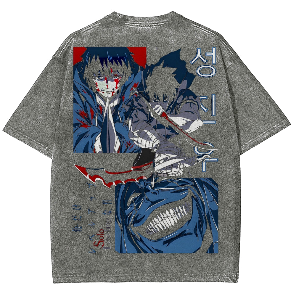 solo leveling Unisex Fit Washed T-Shirt 2502007472