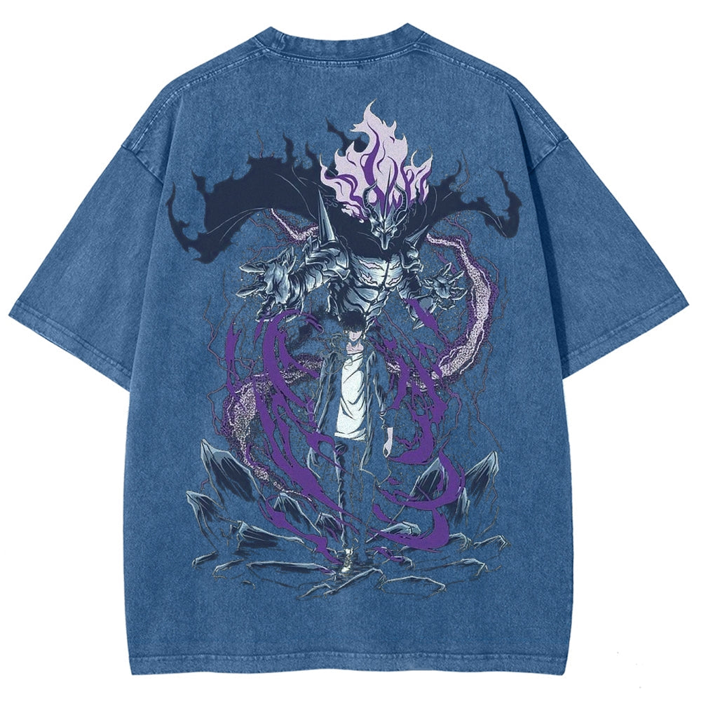 solo leveling Unisex Fit Washed T-Shirt 2502007484