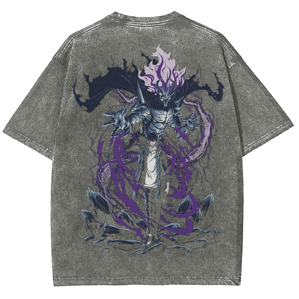 solo leveling Unisex Fit Washed T-Shirt 2502007484