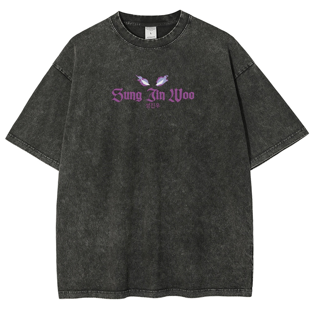 solo leveling Unisex Fit Washed T-Shirt 2502007499
