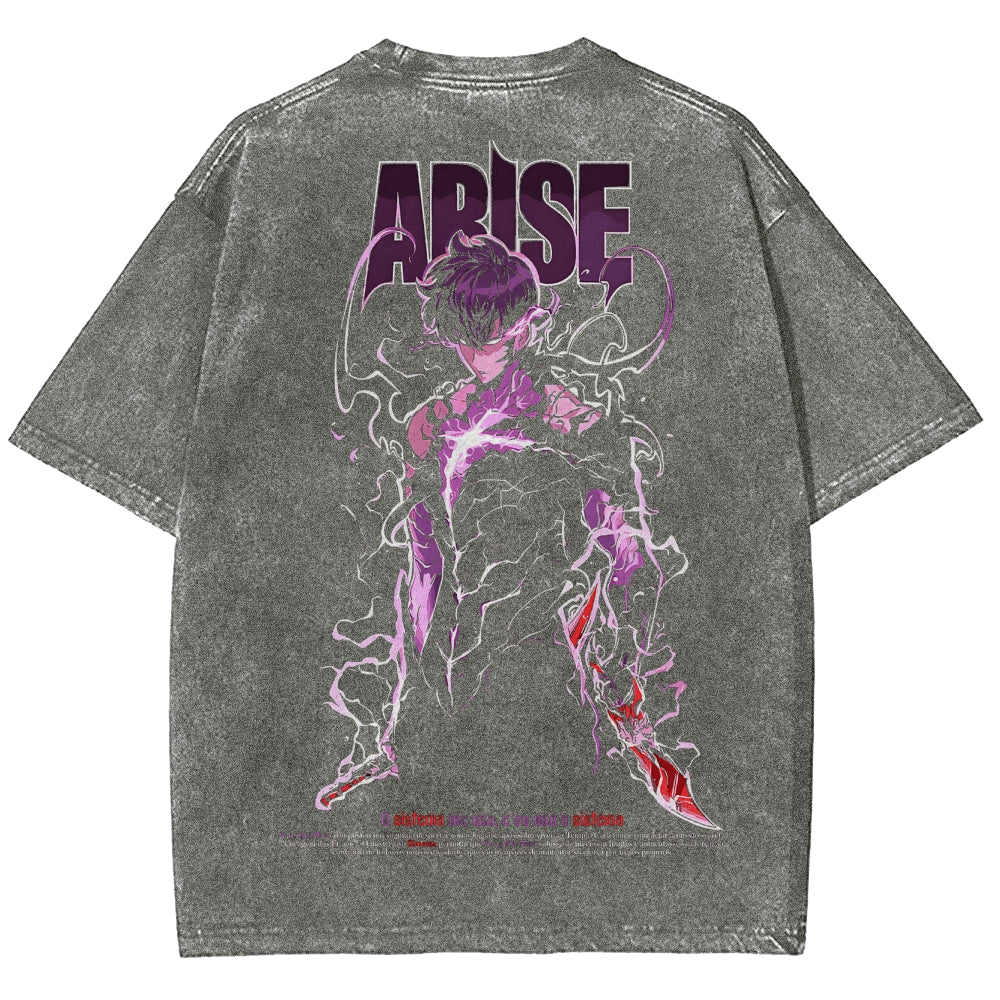 solo leveling Unisex Fit Washed T-Shirt 2502007499