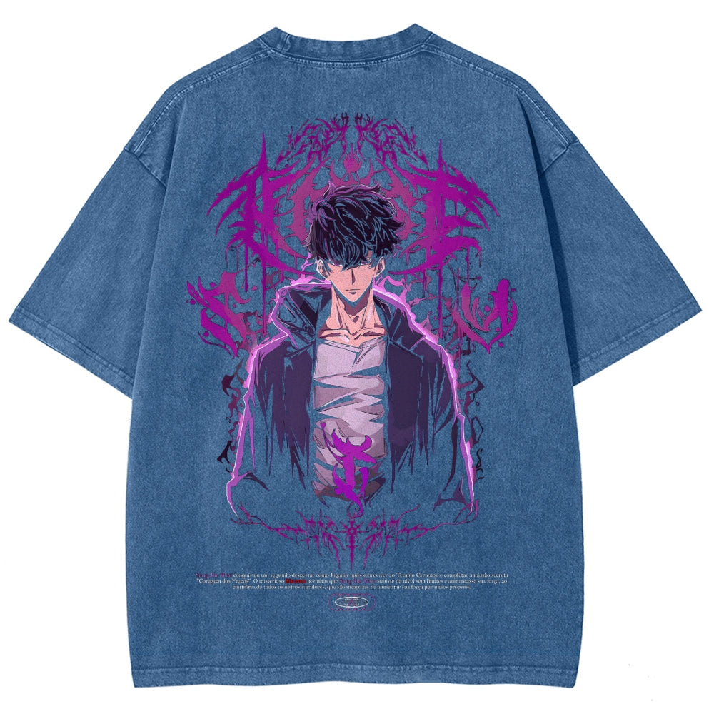 solo leveling Unisex Fit Washed T-Shirt 2502007503