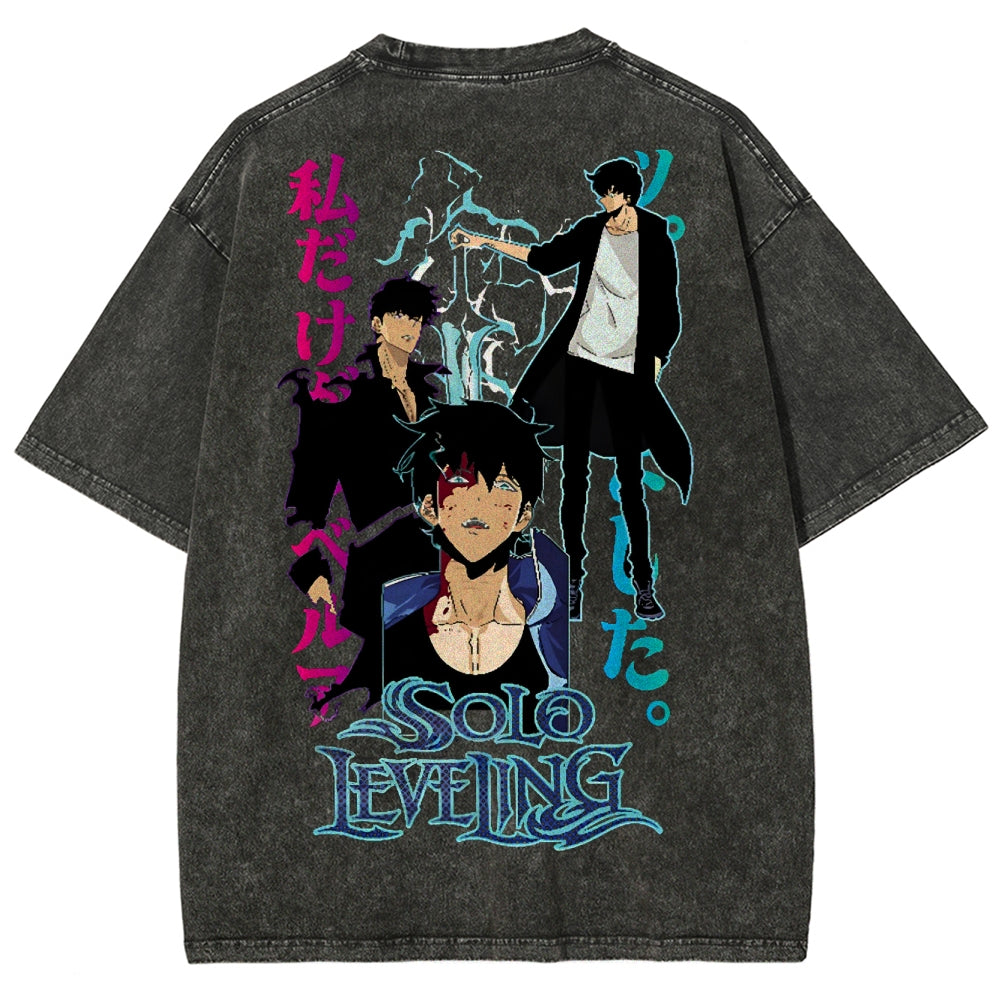 solo leveling Unisex Fit Washed T-Shirt 2502007534
