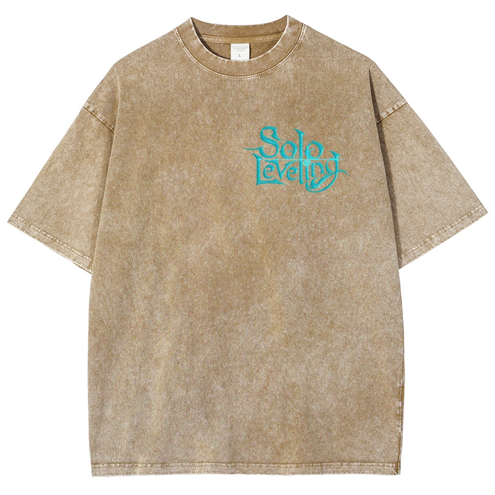 solo leveling Unisex Fit Washed T-Shirt 2502007534