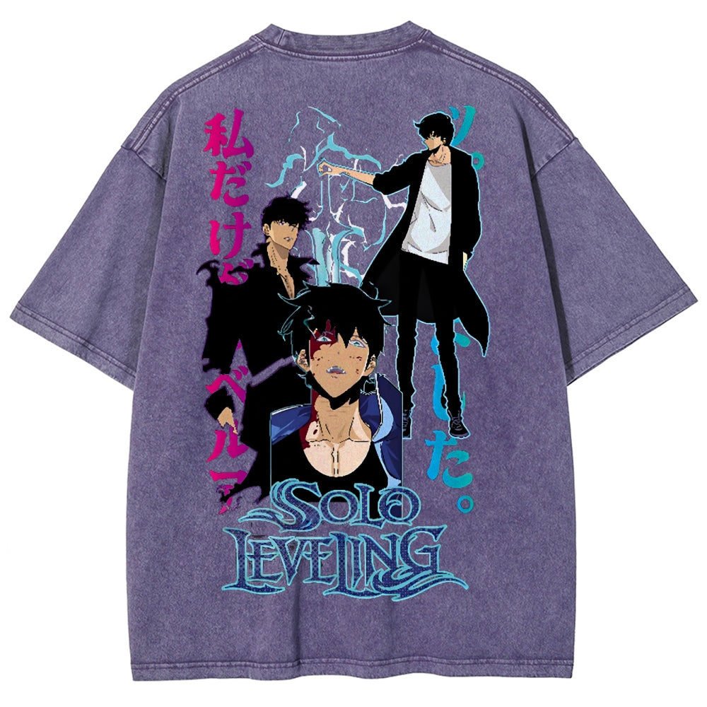 solo leveling Unisex Fit Washed T-Shirt 2502007534