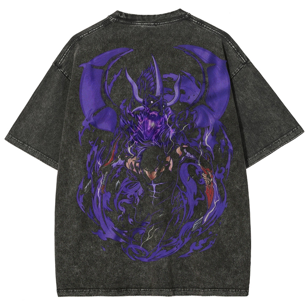 solo leveling Unisex Fit Washed T-Shirt 2502007601