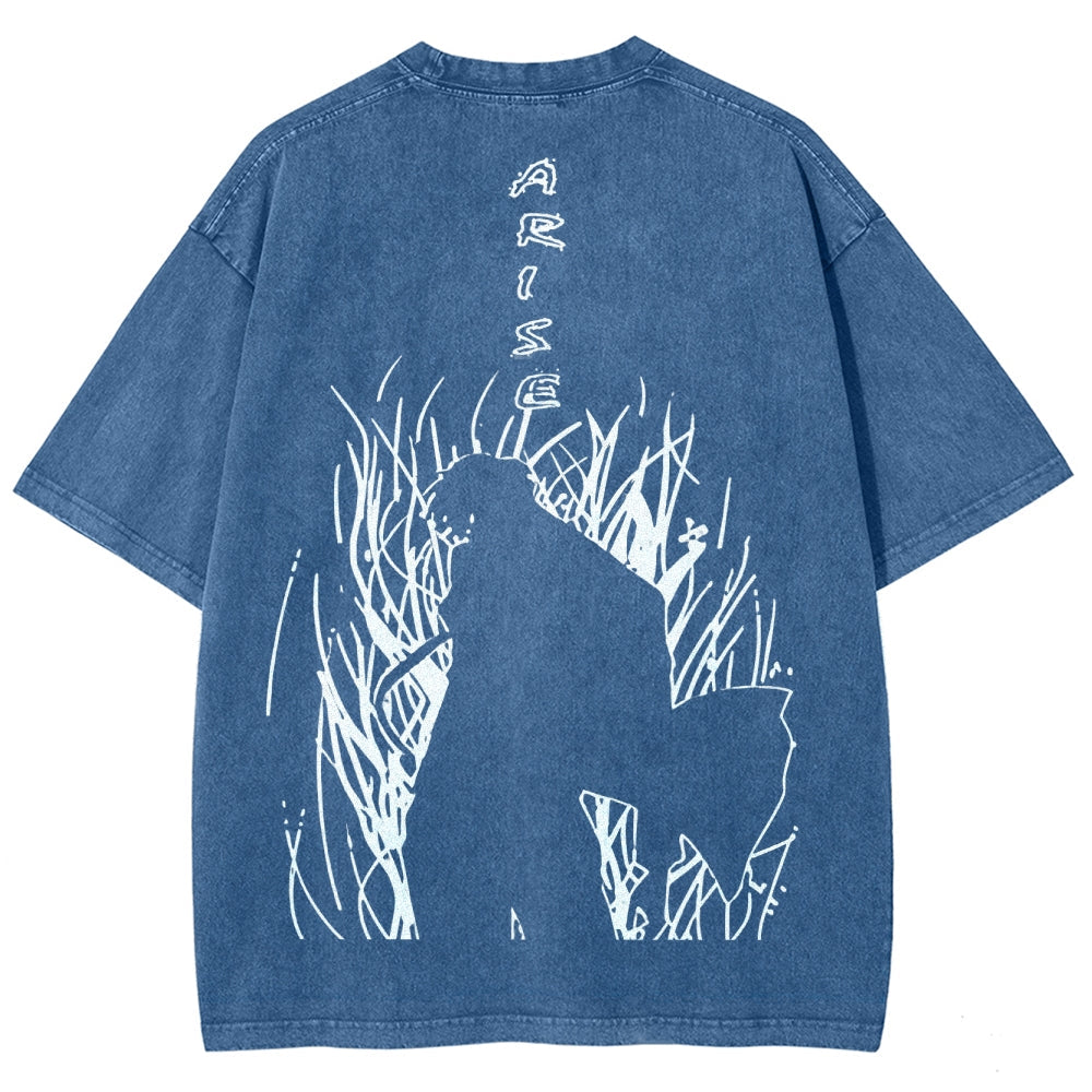 solo leveling Unisex Fit Washed T-Shirt 2502007607