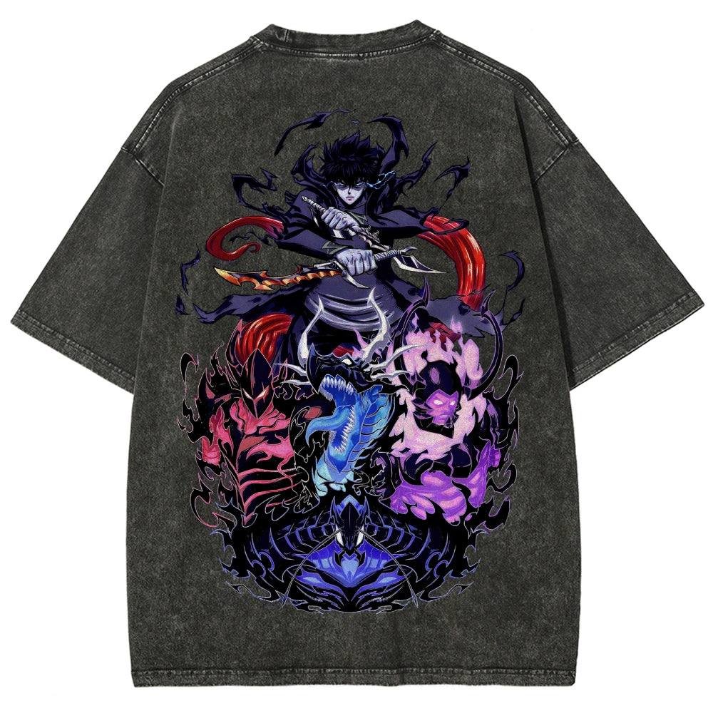 Solo leveling Unisex Fit Washed T-Shirt 2502009647