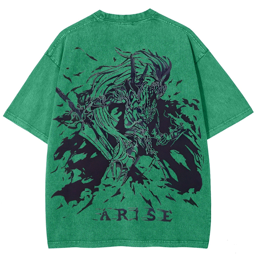 Solo Leveling Unisex Fit Washed T-Shirt 2503002292