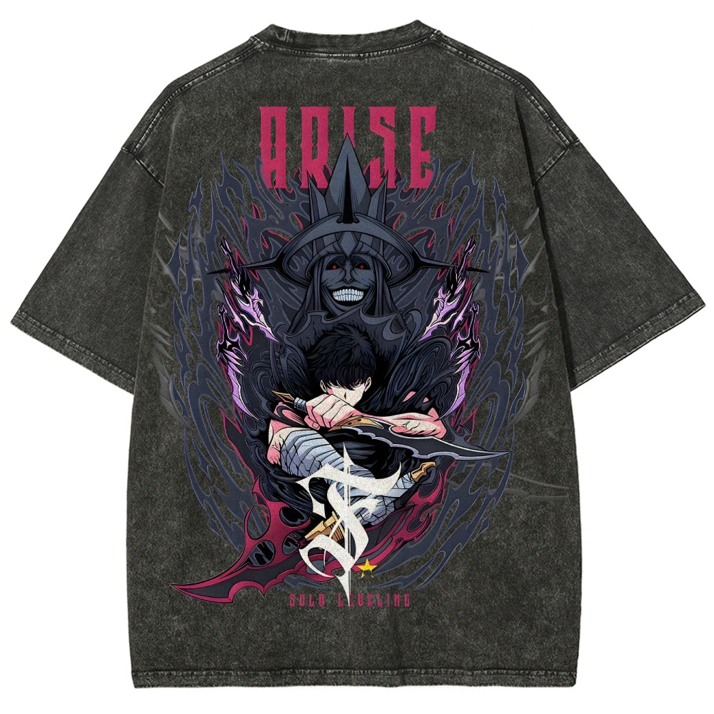 Solo-leveling Unisex Fit Washed T-Shirt 2503010752