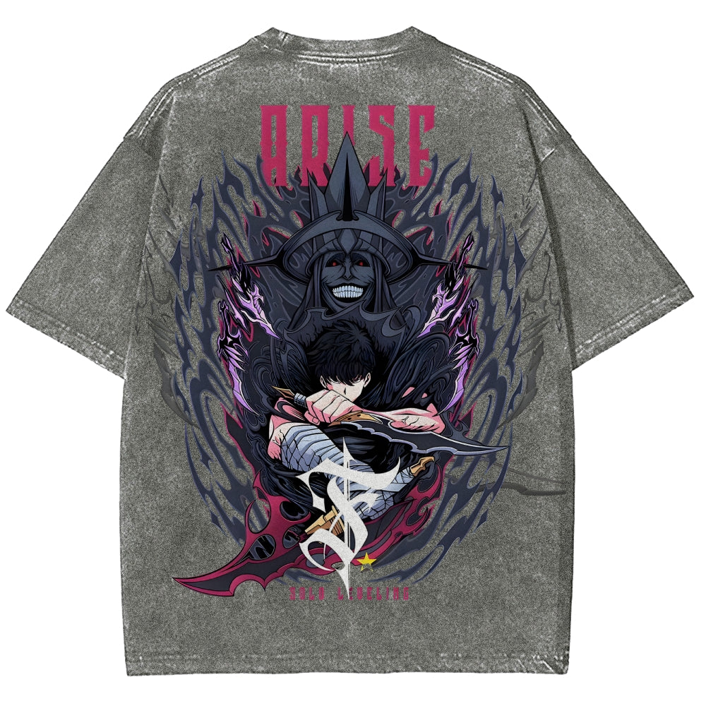 Solo-leveling Unisex Fit Washed T-Shirt 2503010752