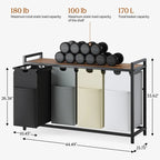 3-Compartment Laundry Sorter with Storage Shelf