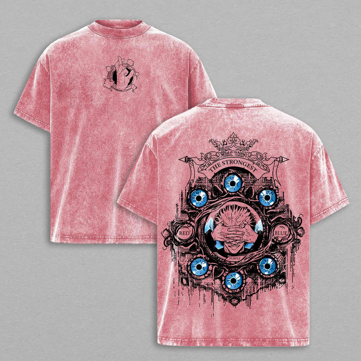 Gojo Satoru Six Eyes Washed Tee ¨C Jujutsu Kaisen Vintage Oversized Heavy Cotton T-Shirt