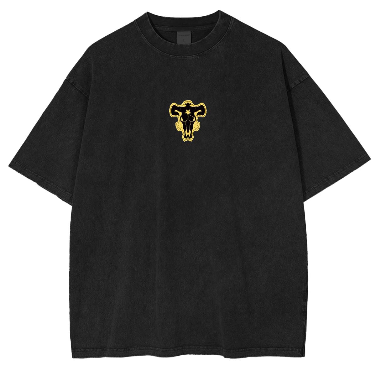 Black Clover Anime Double Printed Vintage Washed Tee
