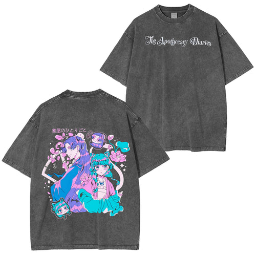 Kusuriya no Hitorigoto Vintage Washed Oversized T-Shirt