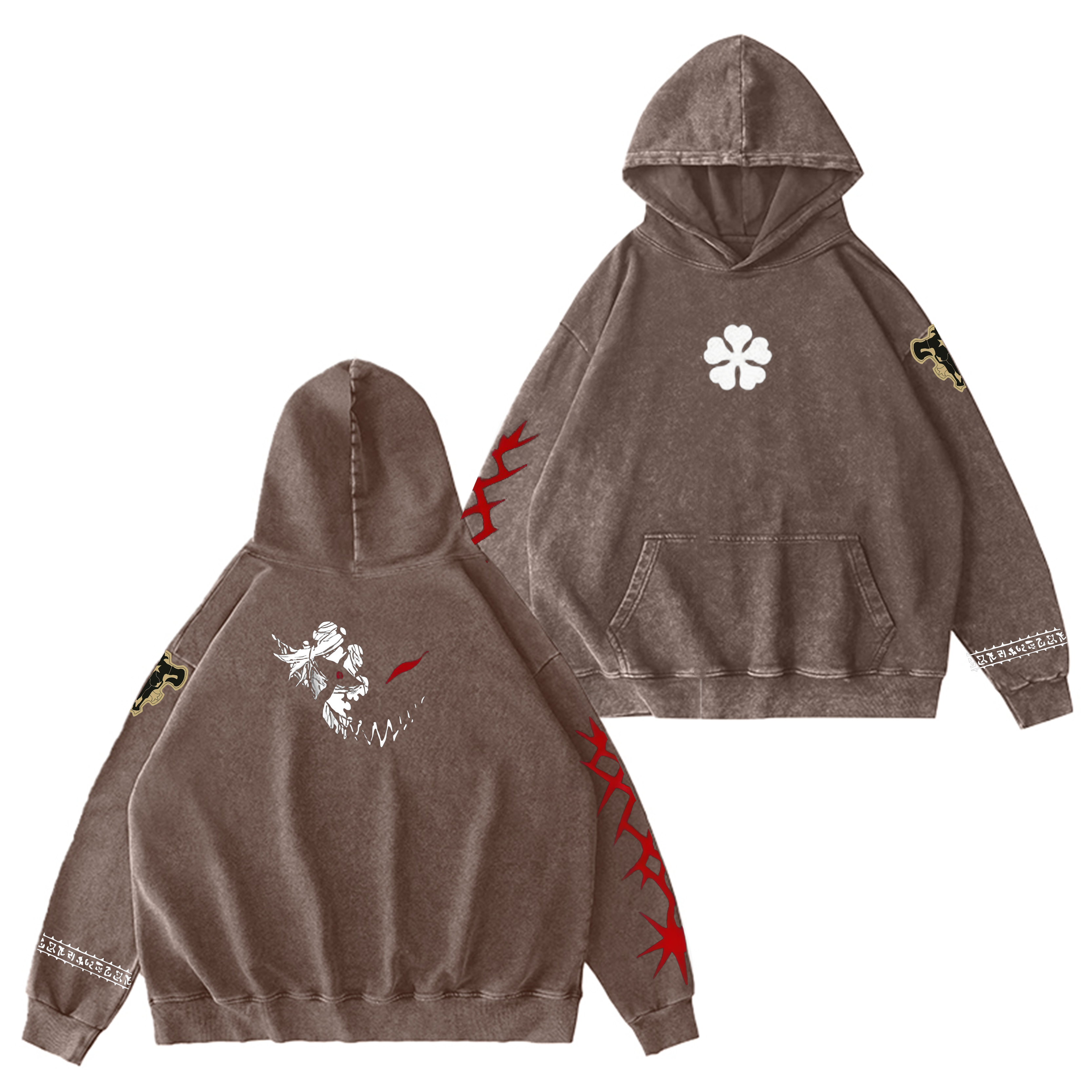 Black Clover Unisex Washed Hoodie