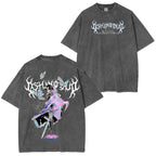 Demon Slayer Kimetsu no Yaiba Anime Double Printed Washed Tee