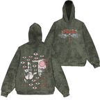 Alucard The Wings Hellsing Retro Vintage Washed Hoodie Sweatshirt