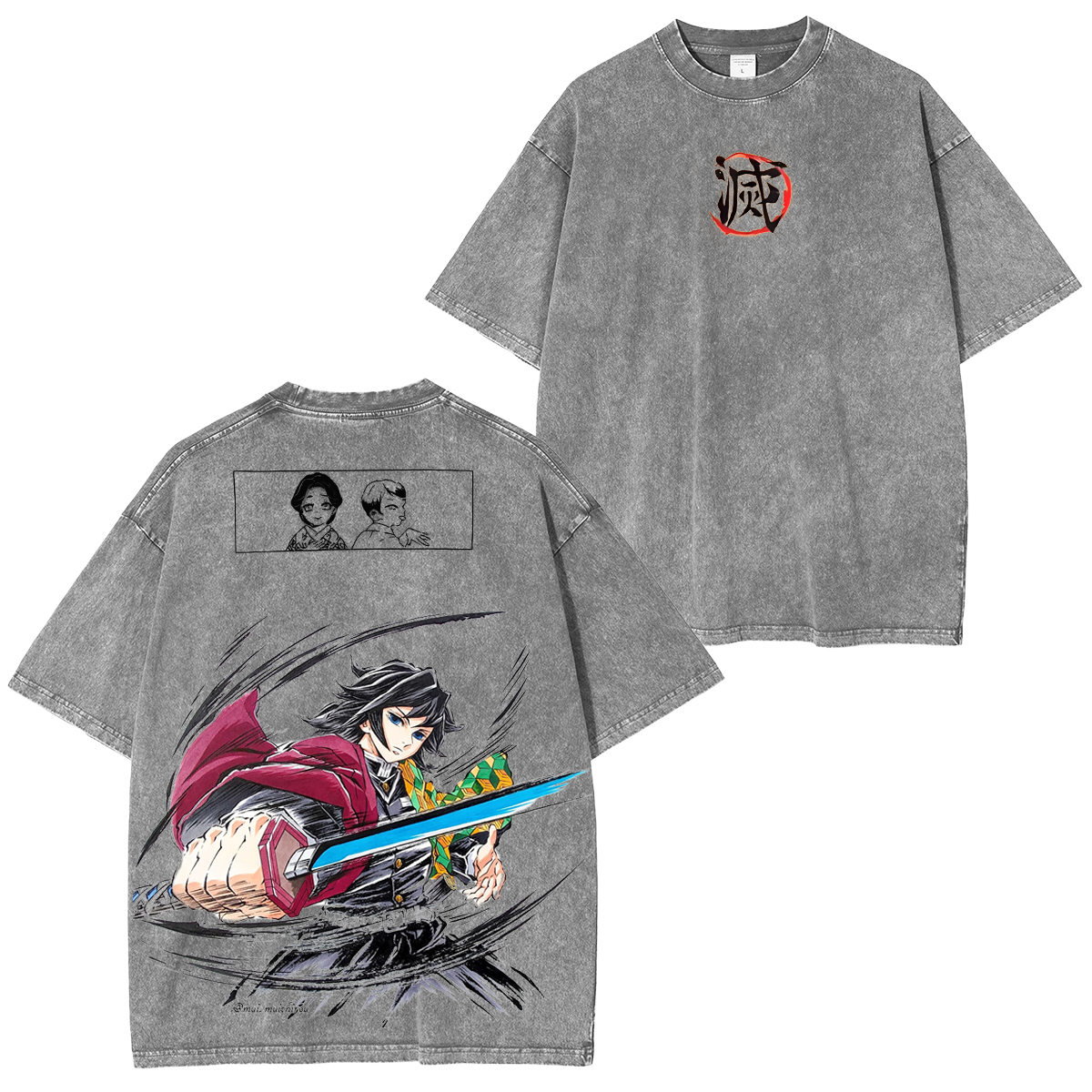Giyu Tomiok-Demon Slayer Unisex Washed T-Shirt