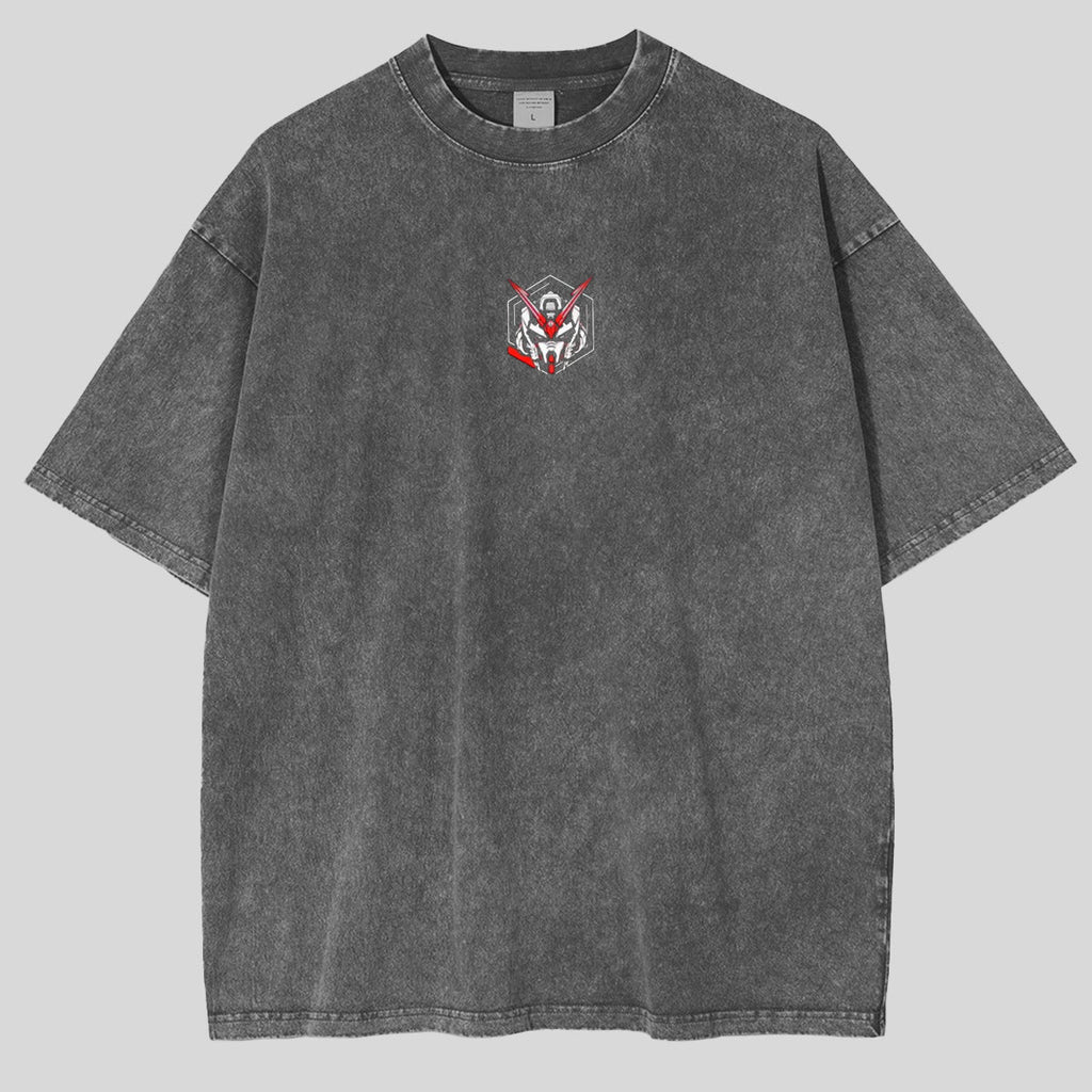 Gundam Astray Red Frame MBF P02 Streetwear Active Vintage Washed Unisex T-Shirt