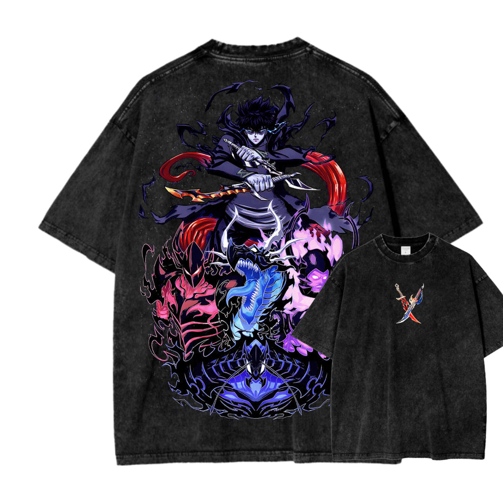 Solo leveling Unisex Fit Washed T-Shirt 2502009647