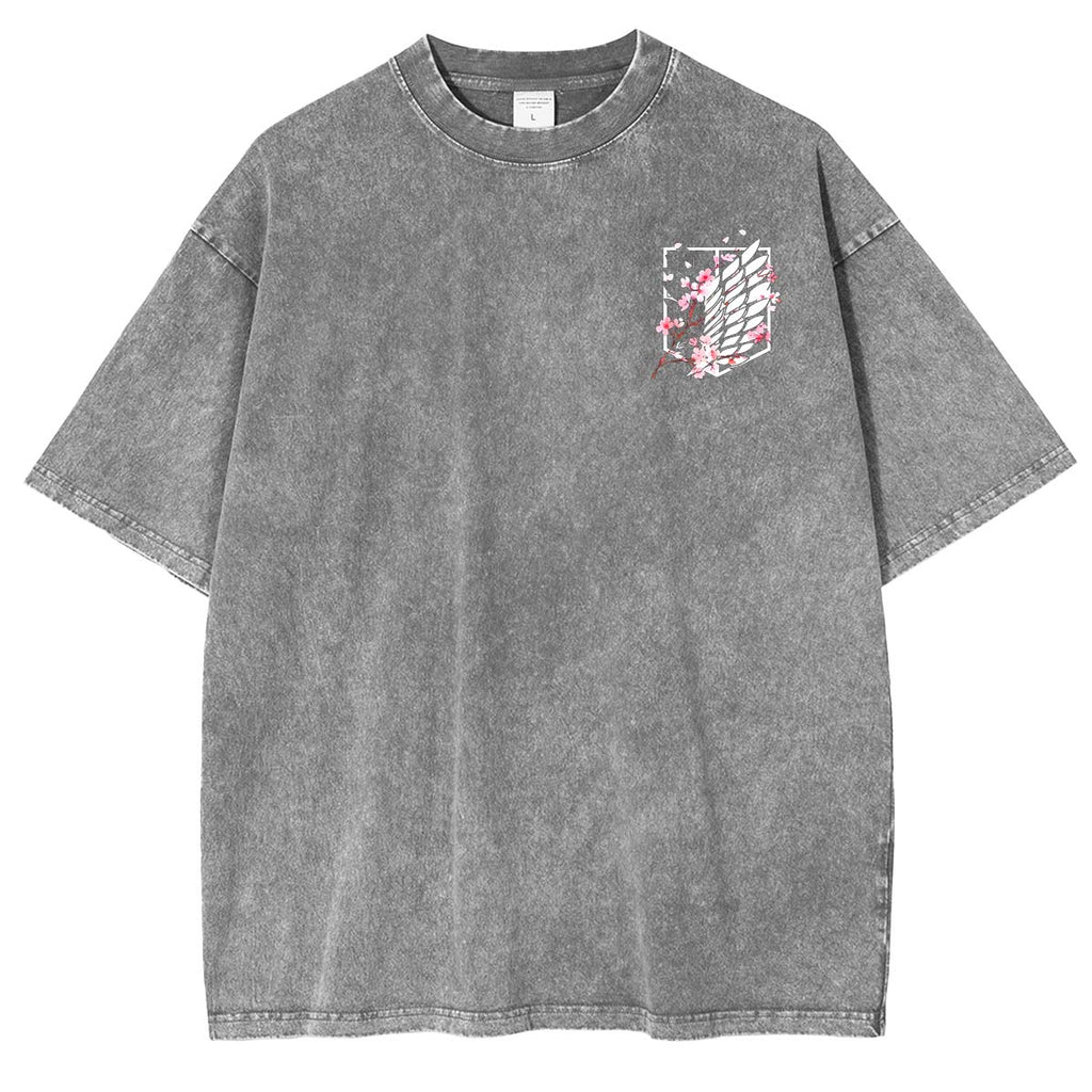 Wings Of Freedom AOT Vintage Washed Unisex T-Shirt