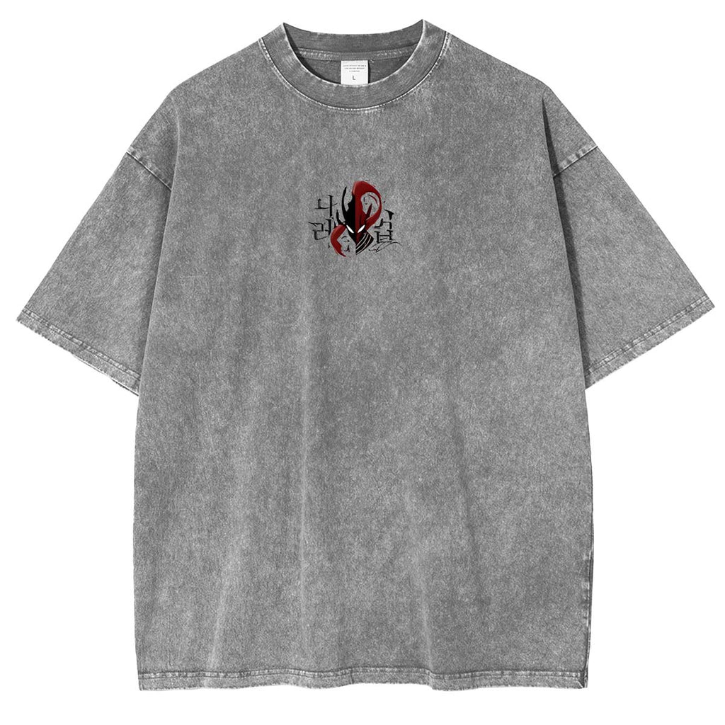 Tachima Anime Double Printed Washed Tee