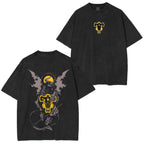 Black Clover Anime Double Printed Vintage Washed Tee