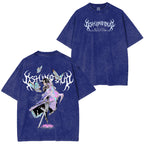 Demon Slayer Kimetsu no Yaiba Anime Double Printed Washed Tee