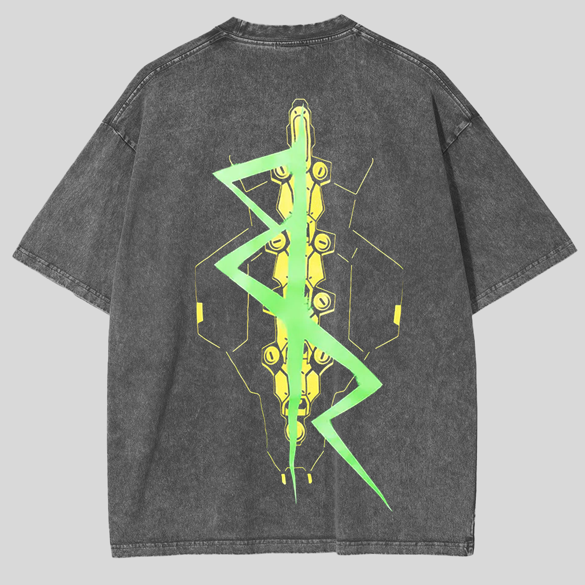 Cyberpunk 2077Anime Double Printed Vintage Washed Tee