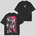 Mobile Suit Gundam Pink Anime Inspired Vintage Washed Unisex T-Shirt