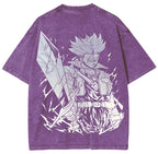 ANIME DRAGONBALL TRUNKS POWER SAIYAN WASHING VINTAGE TEE T-shirt