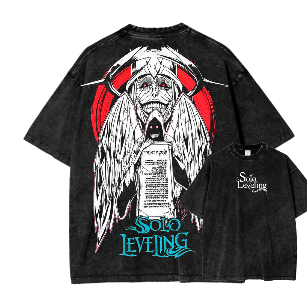 Solo Leveling Printed Unisex Washed T-Shirt