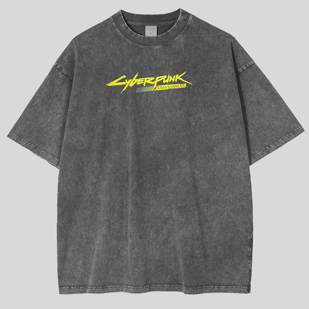 Cyberpunk 2077Anime Double Printed Vintage Washed Tee