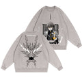 Zenitsu Demon Slayer Vintage Washed Pullover Crew Neck Sweatshirt