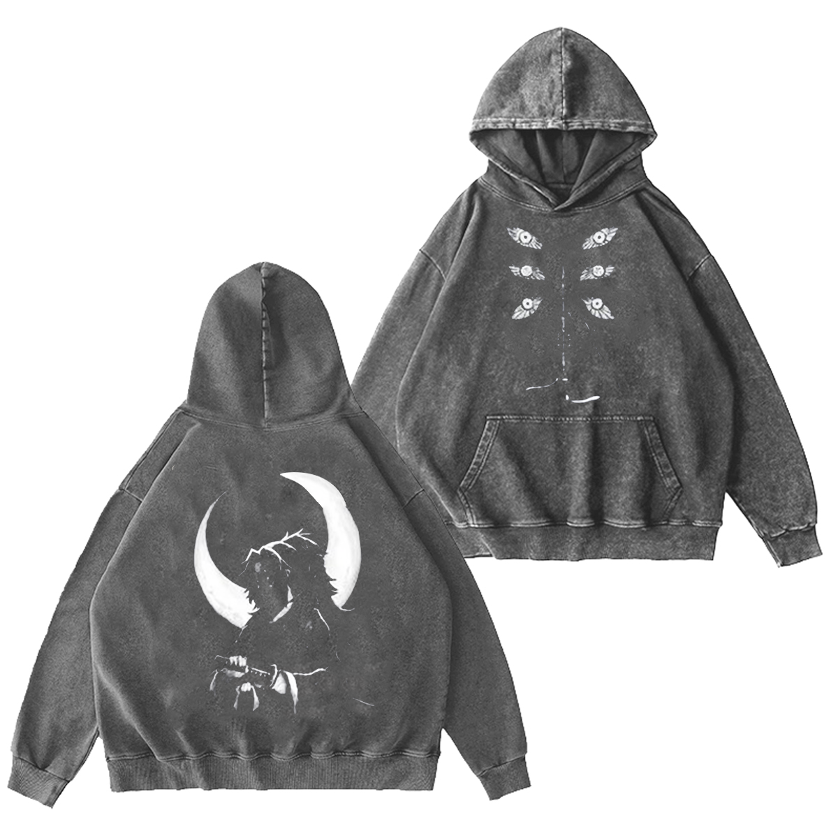 Kokushibo-Demon Slayer Vintage Washed T-shirt/Crewneck/Hoodie