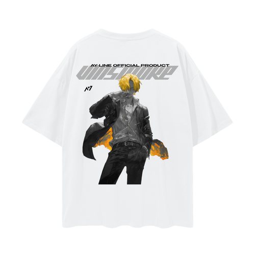 Black Leg Y2K Streetwear Shirt White