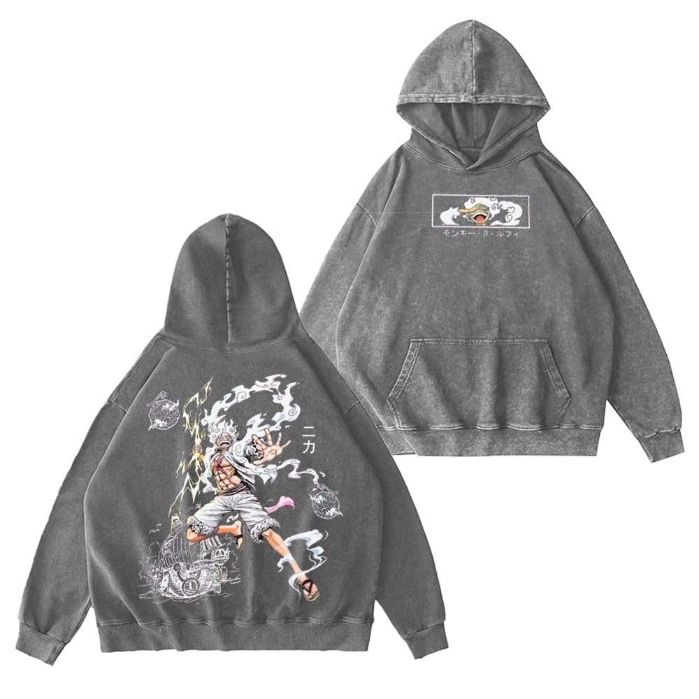 The road to Pirate King starts here Vintage Washed Hooded Sweatshirt