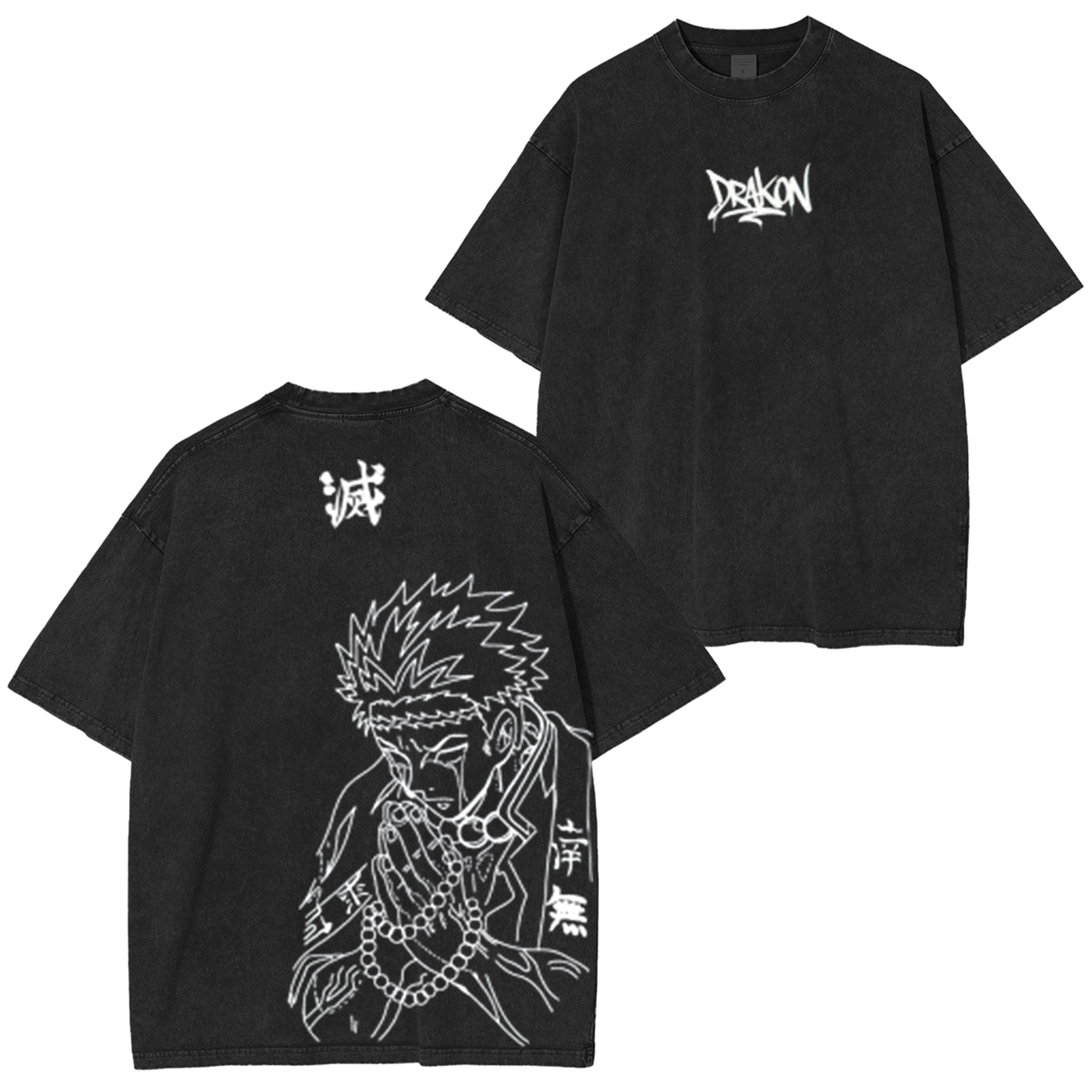 Demon Slayer Anime Unisex Washed T-Shirt