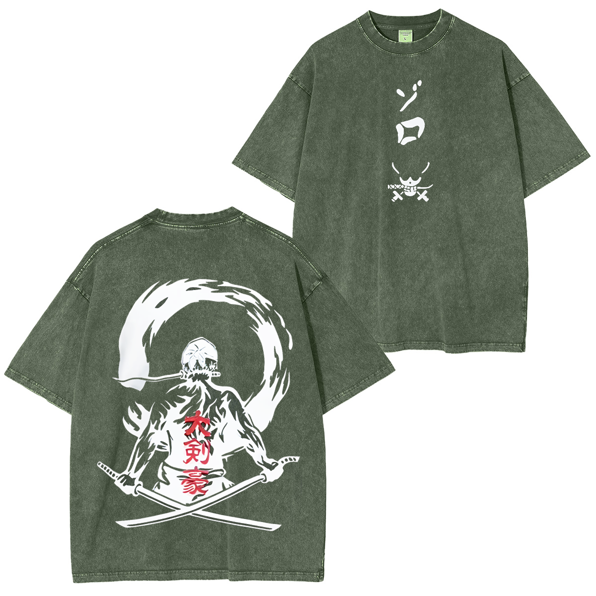 One Piece Roronoa Zoro Anime Unisex Washed T-Shirt