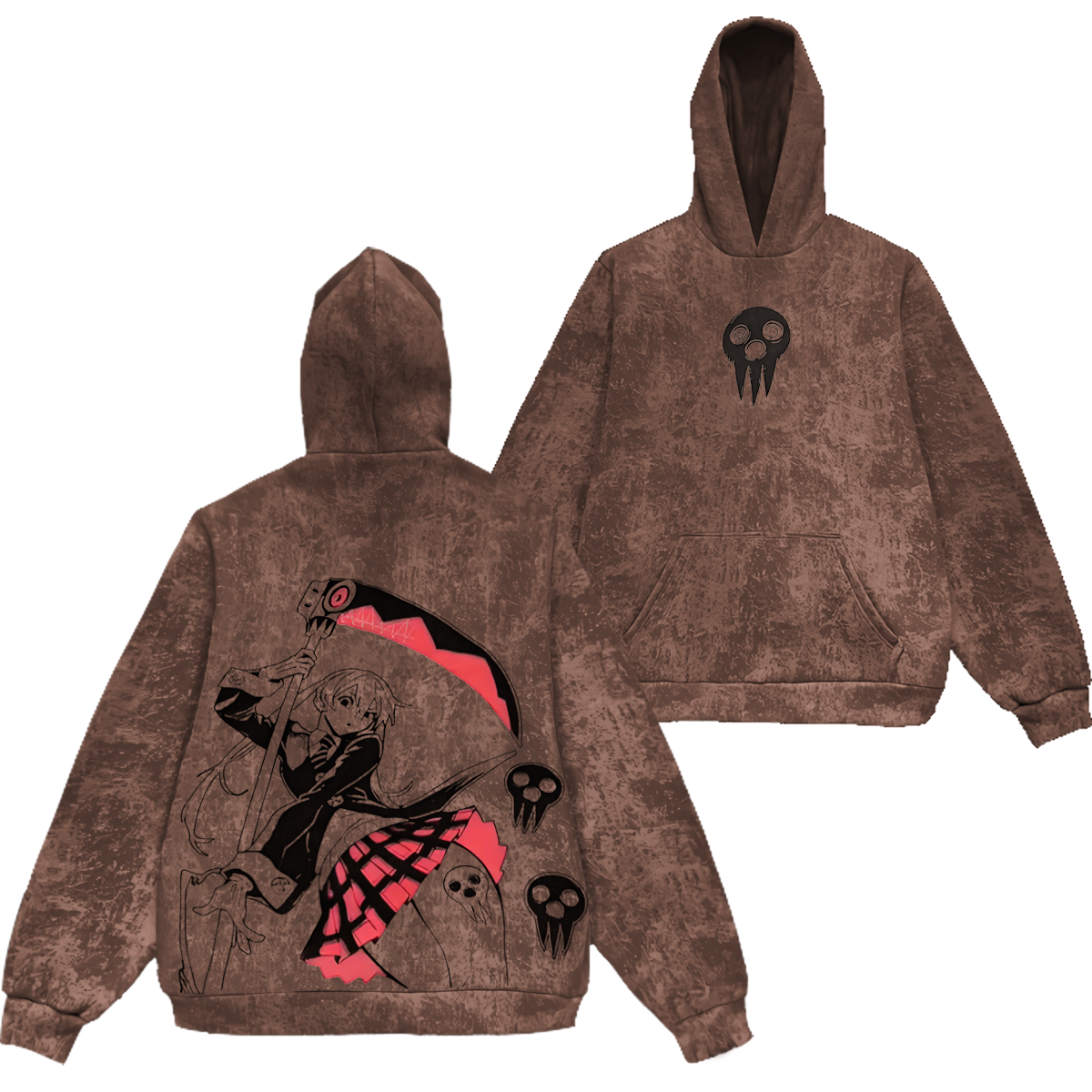 Soul Eater Maka Albarn Vintage Washed Hooded Sweatshirt