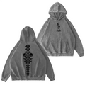 Cyberpunk 2077 Double Printed Washed Hooded Sweatshirt