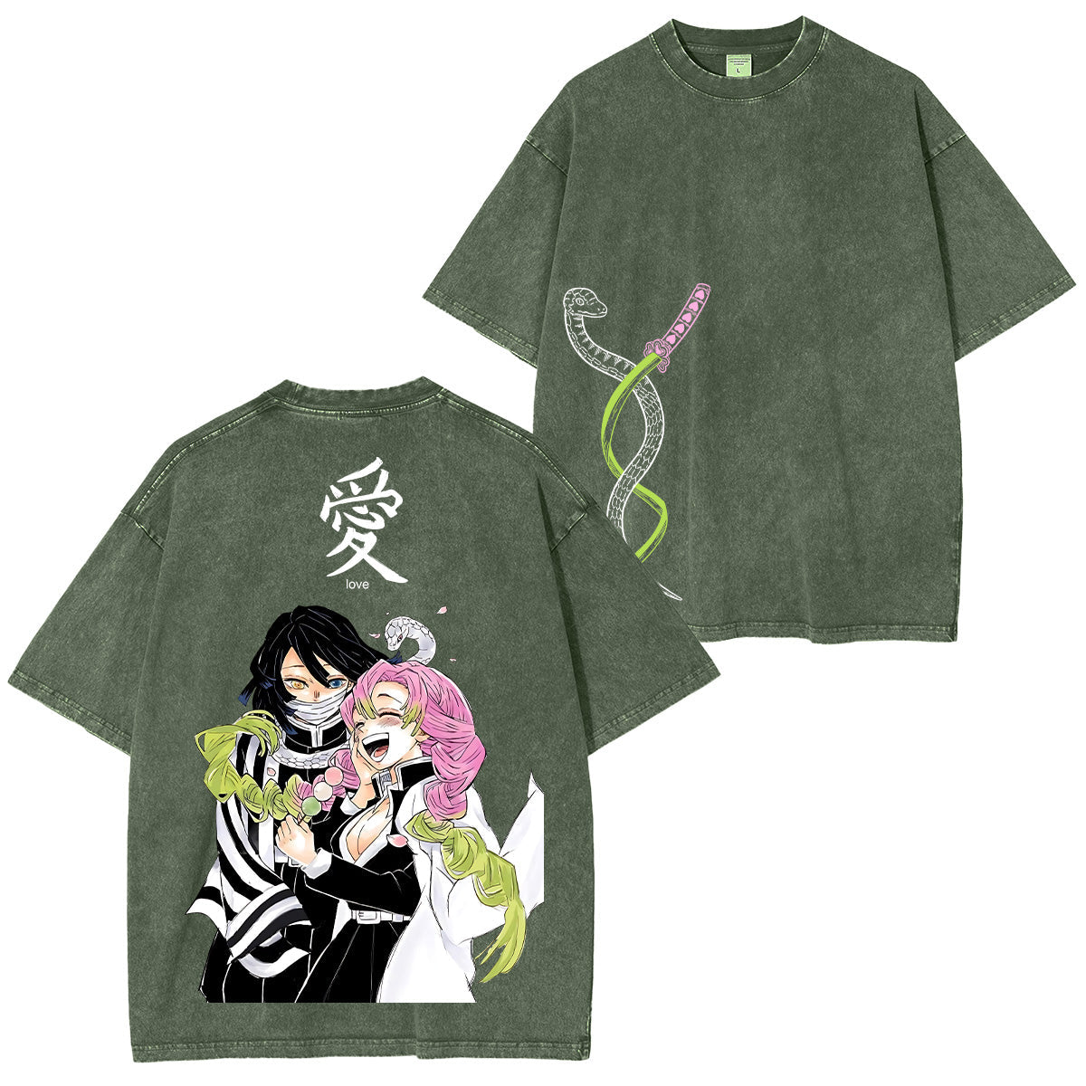 Iguro Obanai X Kanroji Mitsuri Vintage Tee