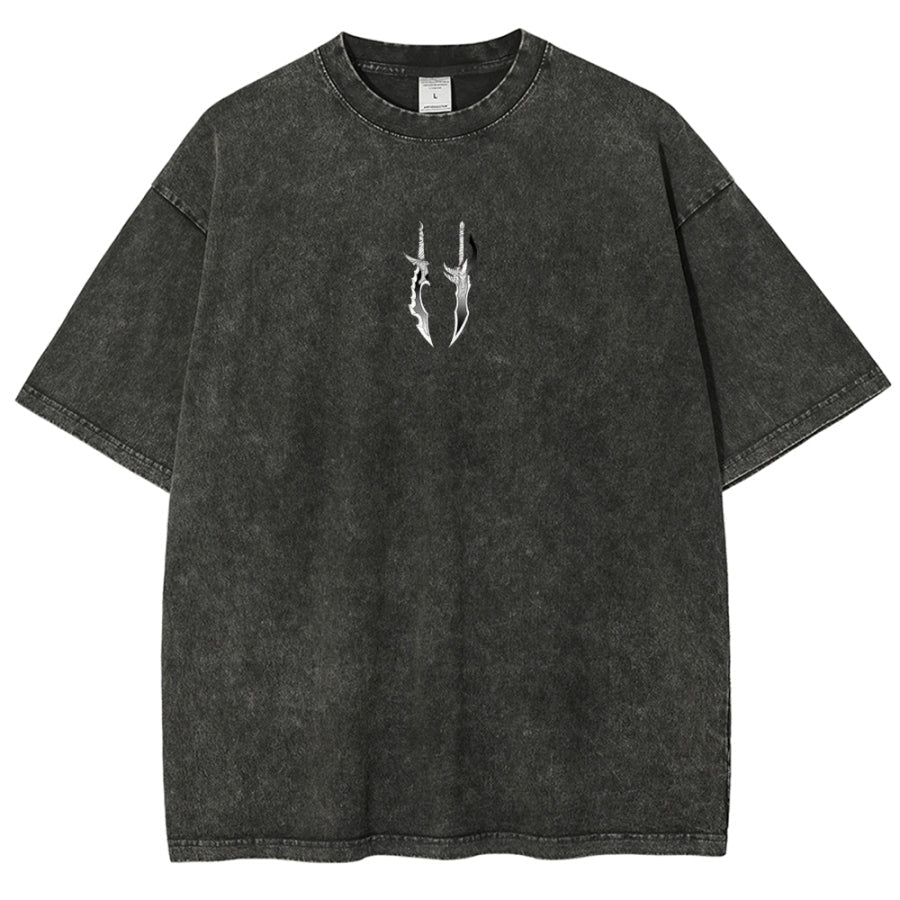 Solo Leveling God Statue Printed Unisex Washed T-Shirt
