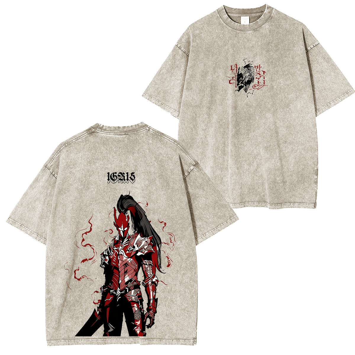 Ryomen Sukuna Anime Double Printed Washed Tee